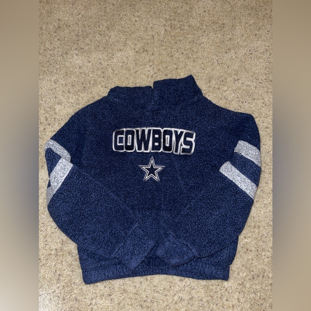 Girls Cowboys Sherpa Pullover Hoodie